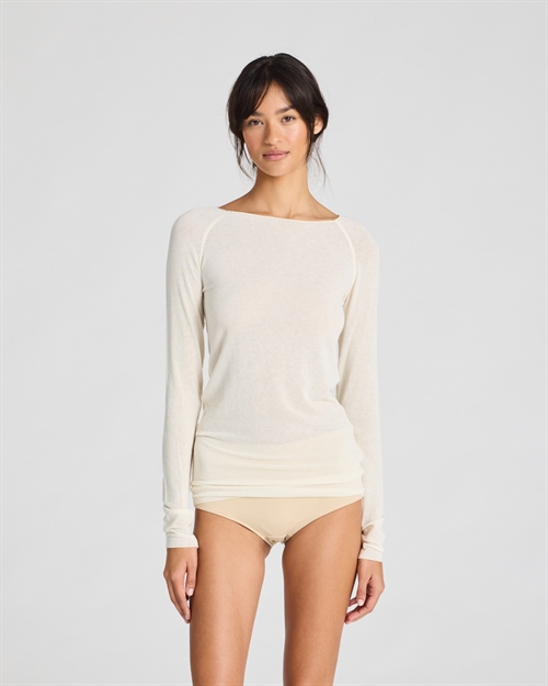 GAI+LISVA AMALIE L/S ULL TOP OFF OFF WHITE
